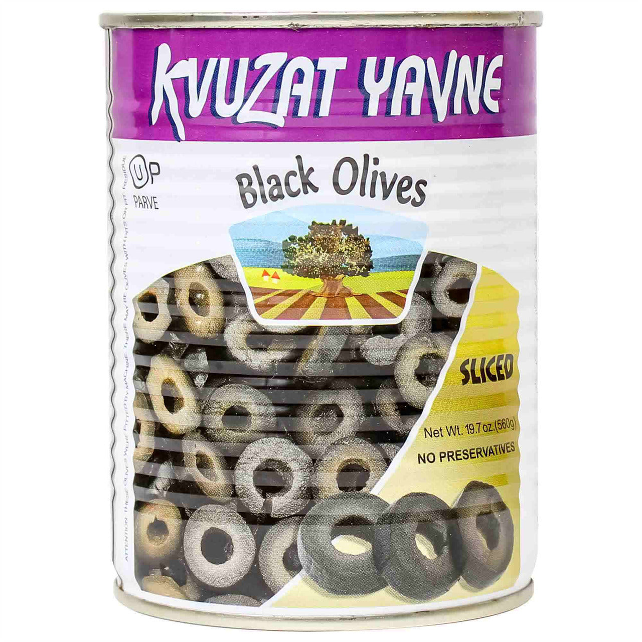 Yavne Black Sliced Olives 19oz