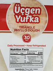 Moda Turkish Handmade Triangle Phyllo Dough 30 Pcs 280gr