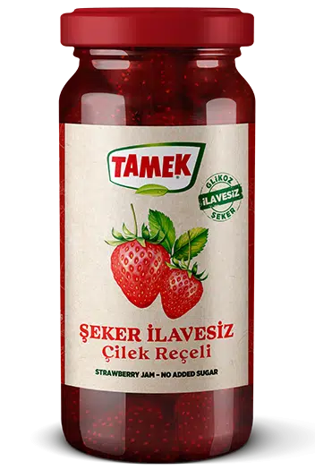 Tamek Sugar Free Strawberry Jam In Glass Jar 290gr
