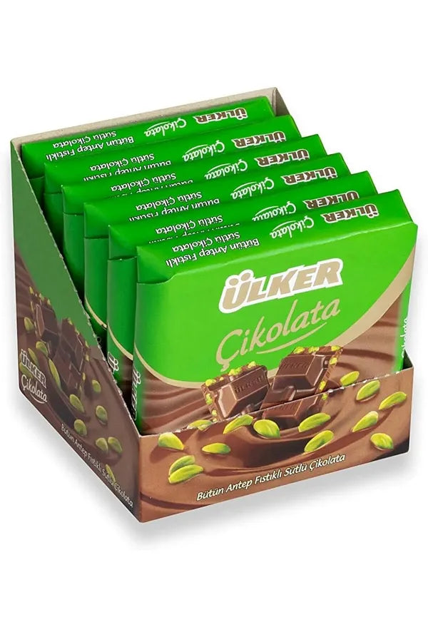 Ulker Square Milk Chocolate With Pistachio 390gr