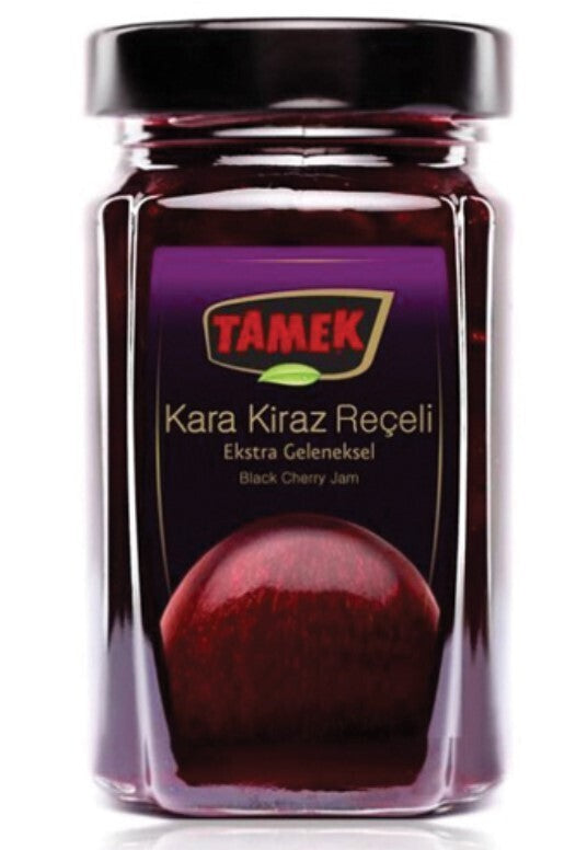 Tamek Black Cherry Jam In Glass Jar 380gr