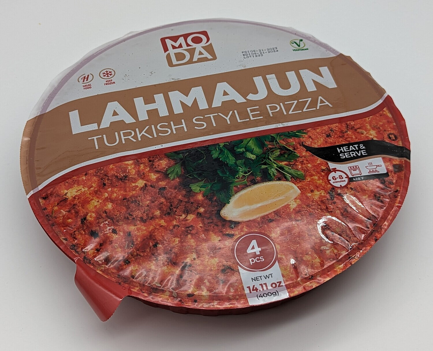Moda Frozen Vegan Hafif Lahmacun 4 adet*400gr