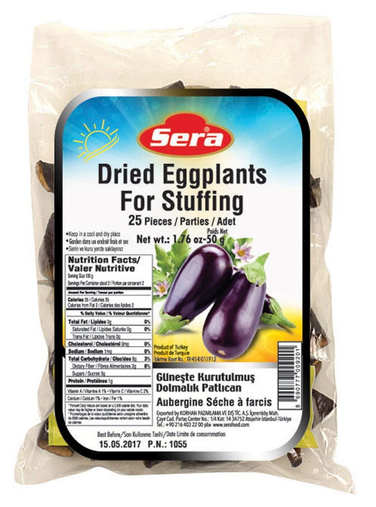 Sera Dried Eggplant 25 Pc 50gr