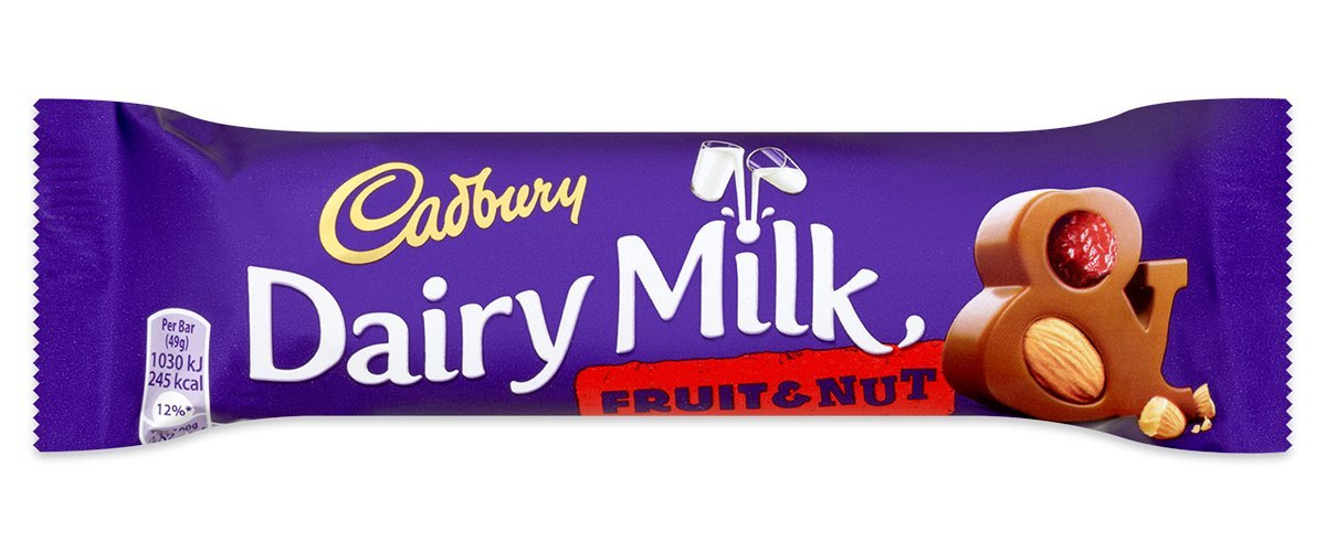 Cadbury Dairy Milk Fruits & Nut Chocolate Bar Small 49gr