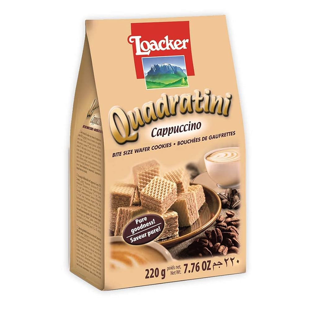 Loacker Wafers Qadratini Cappuccino 220gr