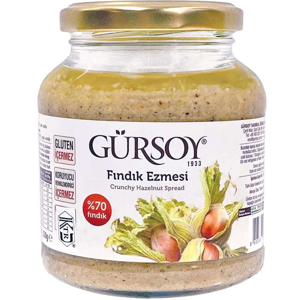 Gursoy Crunchy Hazelnut Spread (%70) In Glass Jar 320gr