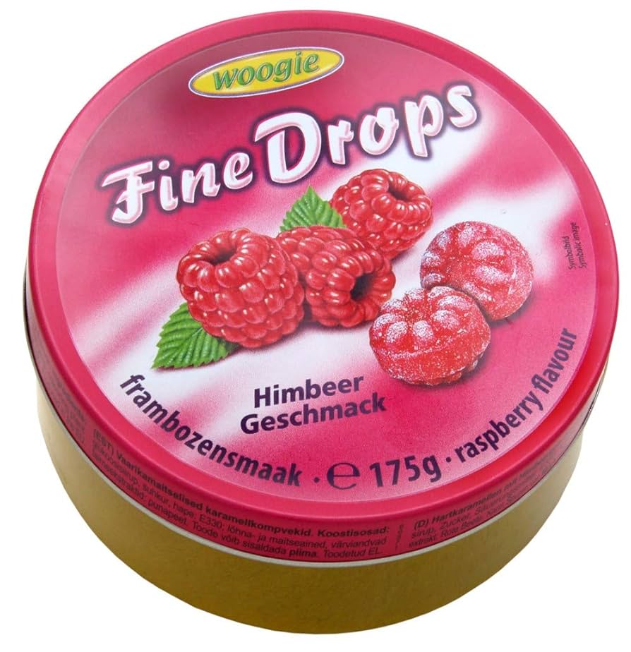 Woogie Fine Drops Rasberry 175gr
