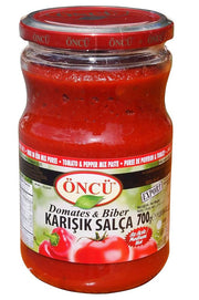 Oncu Tomato & Pepper Mild Paste Mix In Glass 700gr