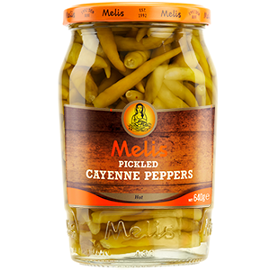 Melis Pickled Hot Cayenne Peppers 720ml