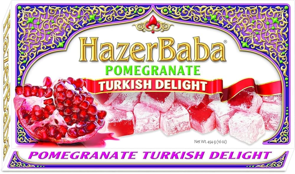 Hazerbaba Turkish Delight With Pomegranate 16oz