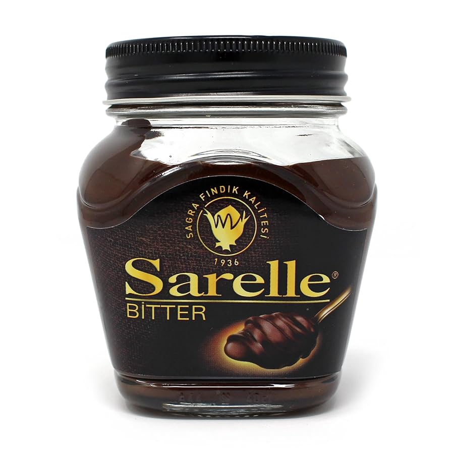 Sarelle Hazelnut Spread With Bitter Chocolate In Glass Jar 12.3oz