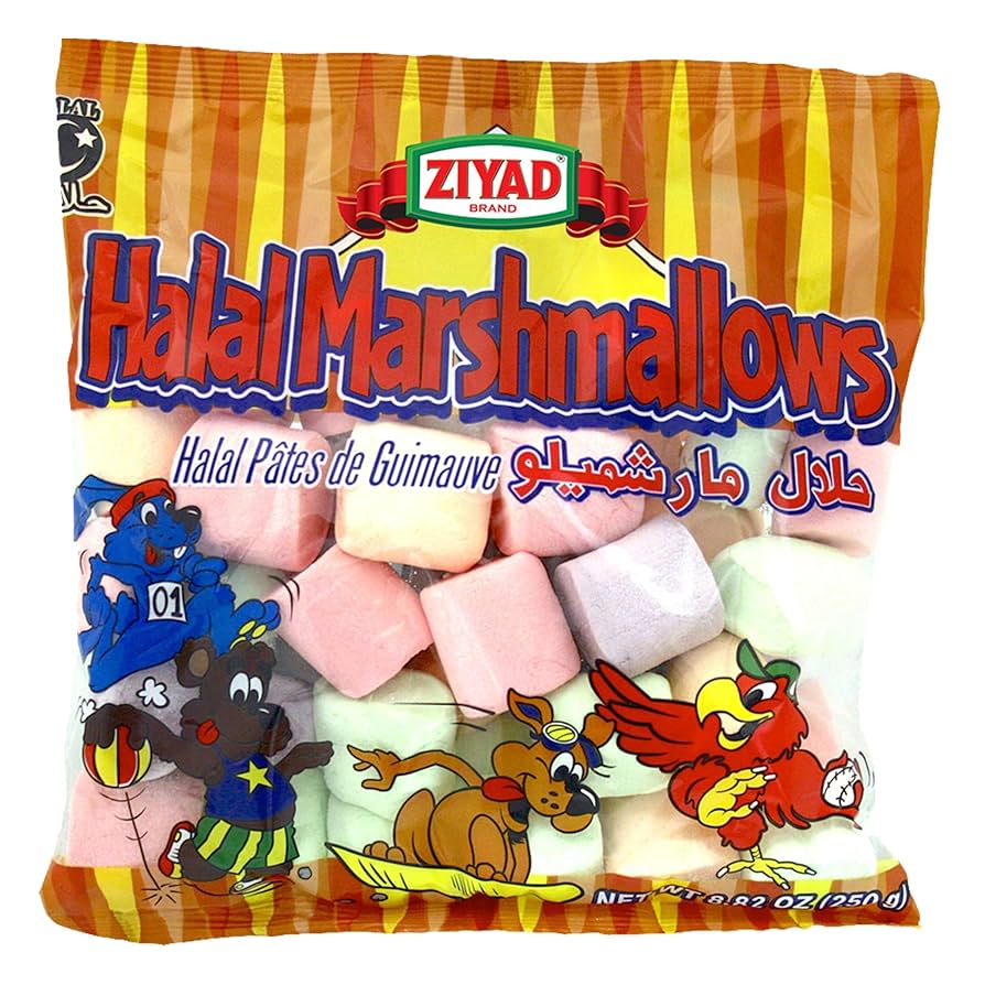 Ziyad Halal Fruit Flovered Marshmallows In Plastic Pack 8.82oz