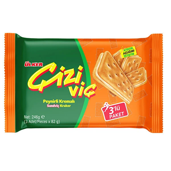Ulker Cizivic Cheese Sandwich Cracker 3Pcs 246gr