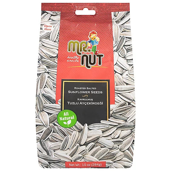Mr Nut Roasted Sunflower In Pouch-Stand Up 10oz