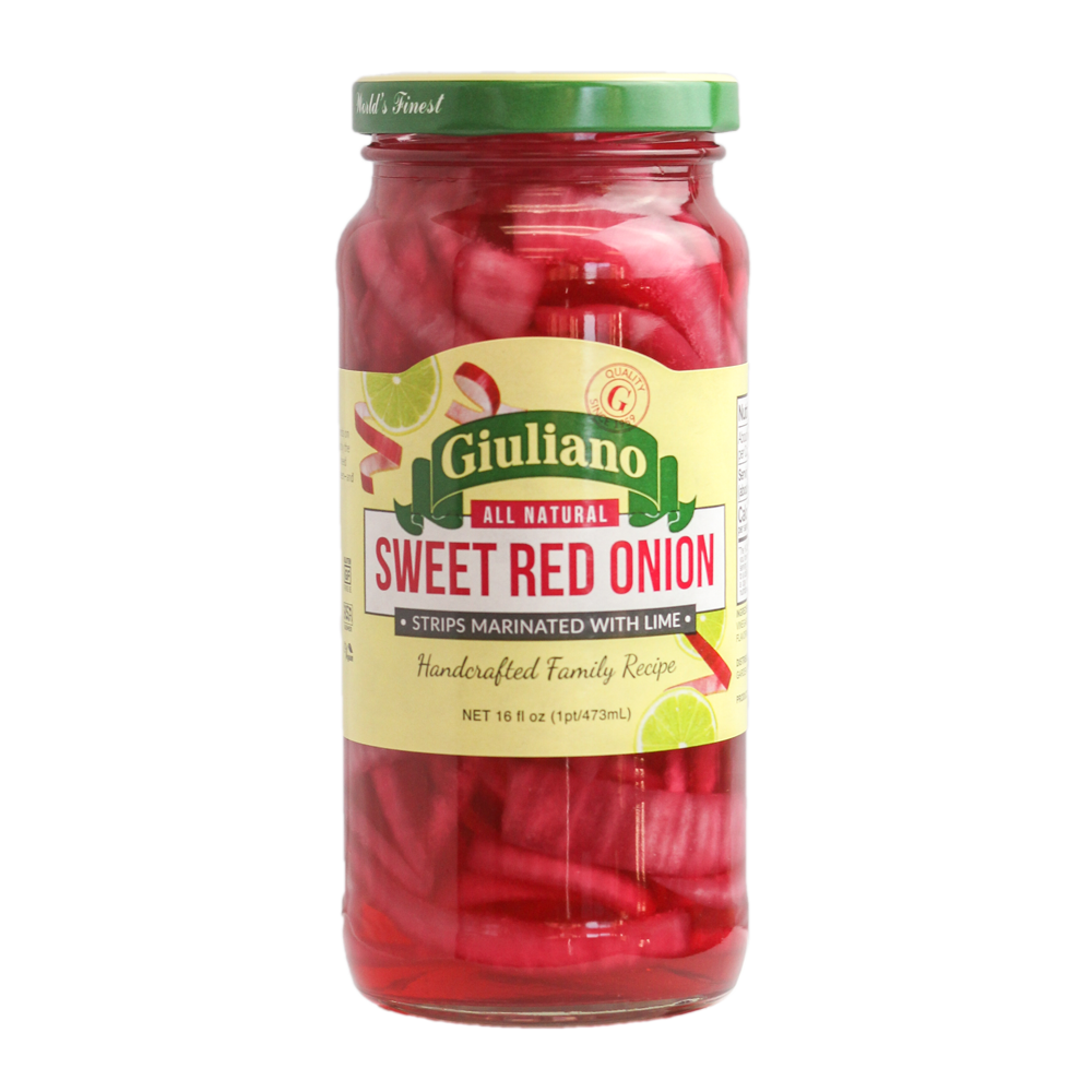 Giuliano Sweet Red Onion Strips 16floz