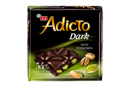 Eti Adicto Antep Fıstıklı Bitter Çikolata %54 6*60gr