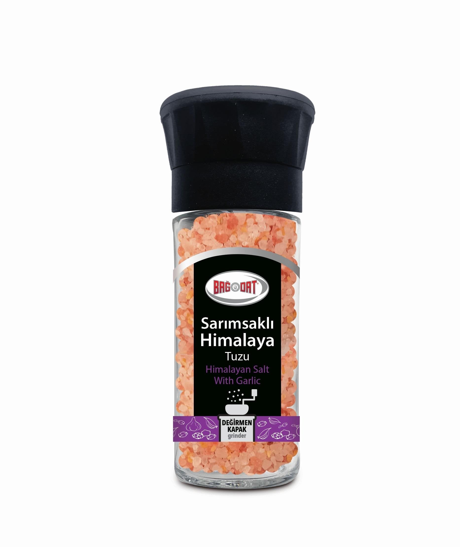 Bağdat Sarımsaklı Himalaya Kaya Tuzu Öğütücülü 110 gr