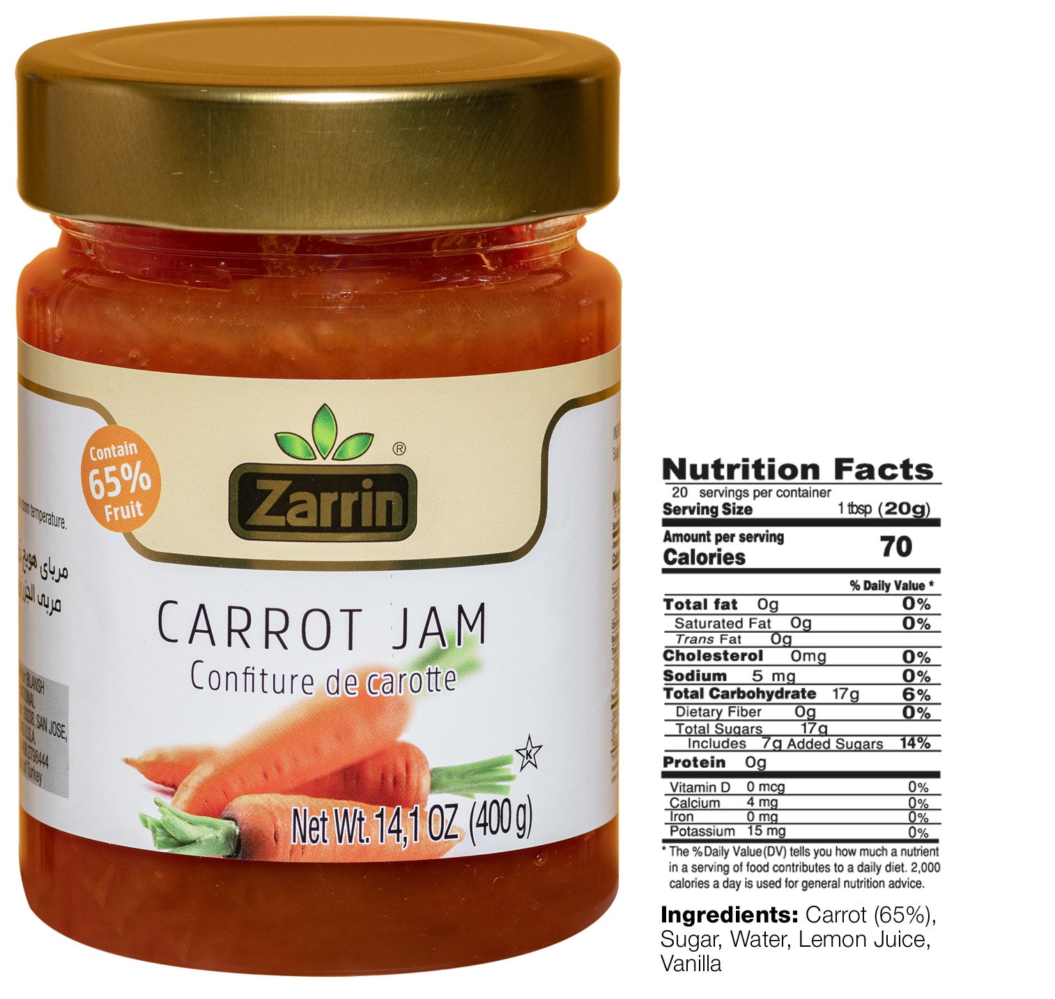 Zarrin Carrot Jam 380ml