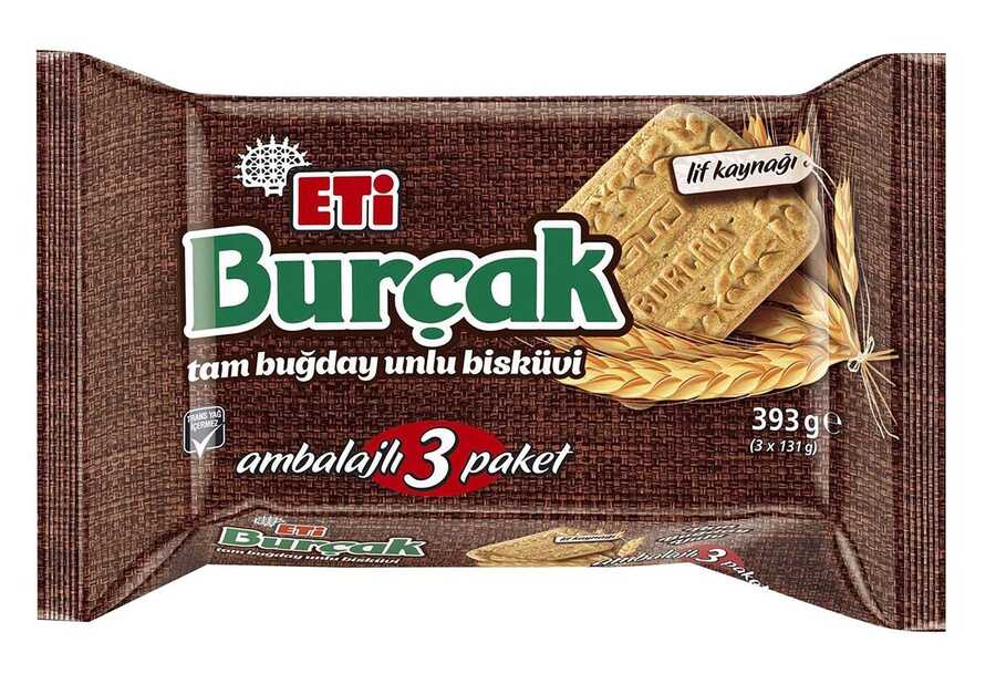 Eti Burçak Tam Buğdaylı Bisküvi 393gr