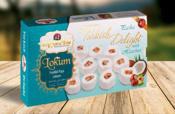 Ugurlu Pasha Turkish Delight With Hazelnut 350gr