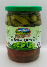 Balkan Valley Baby Okra In Brine, In Glass Jar 19.4oz