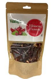 Vintage Hibiscus Flowers Pouch 2.1oz