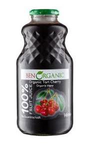 Ben Organic %100 Meyve Suyu Ekşi Kiraz Suyu 32oz