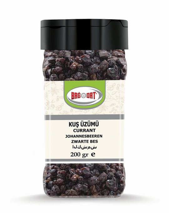 Bağdat Kuru Siyah Frenk Üzümü Pet Kavanoz 200gr