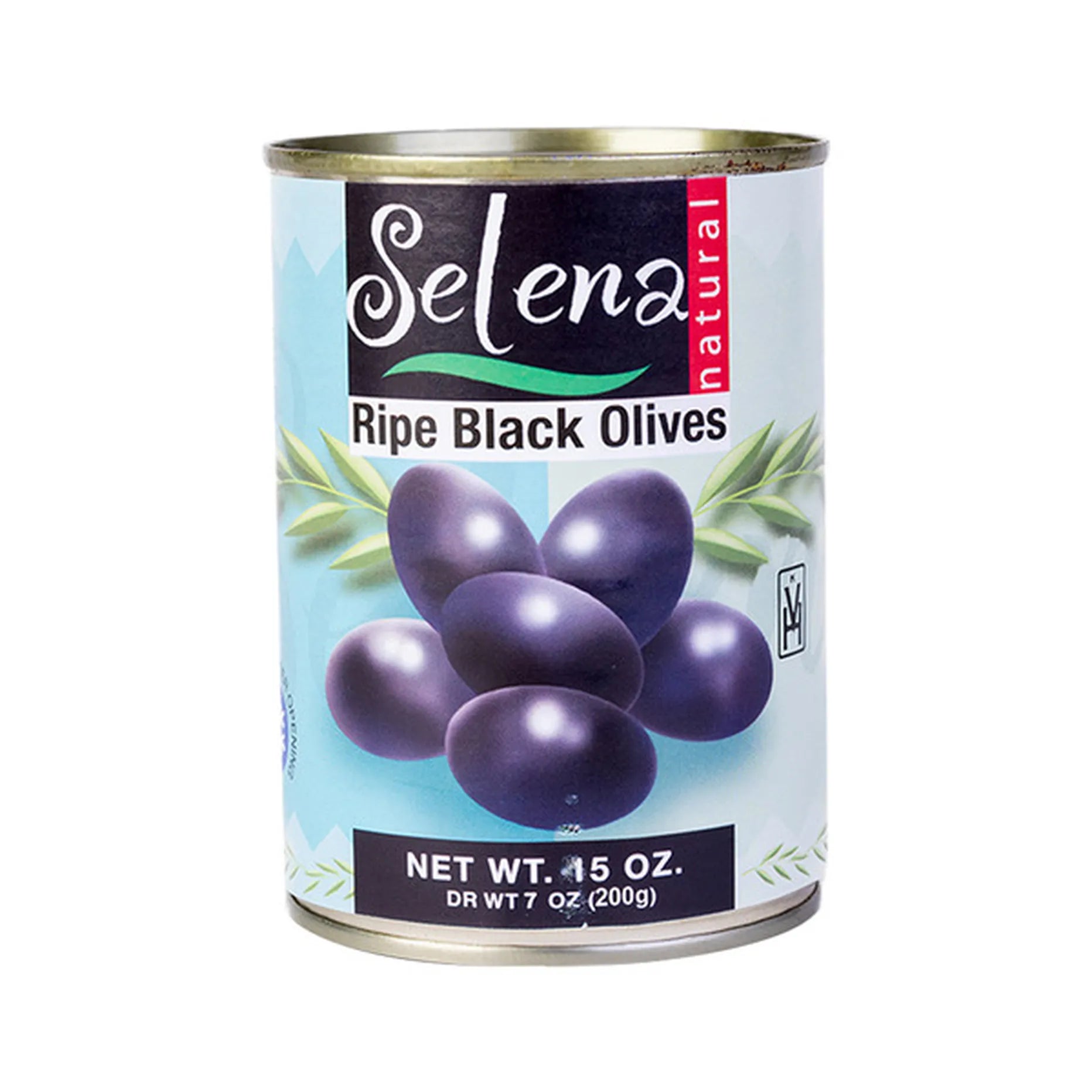 Selena Pitted Ripe Olives Can 15oz