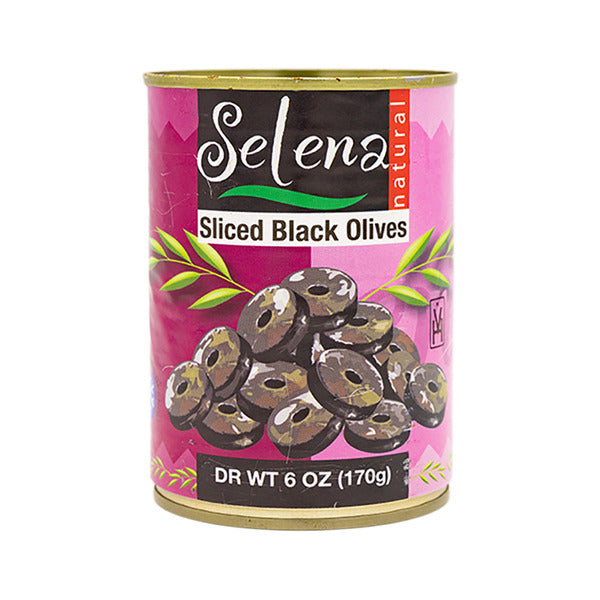 Selena Sliced Black Olives Can 6oz