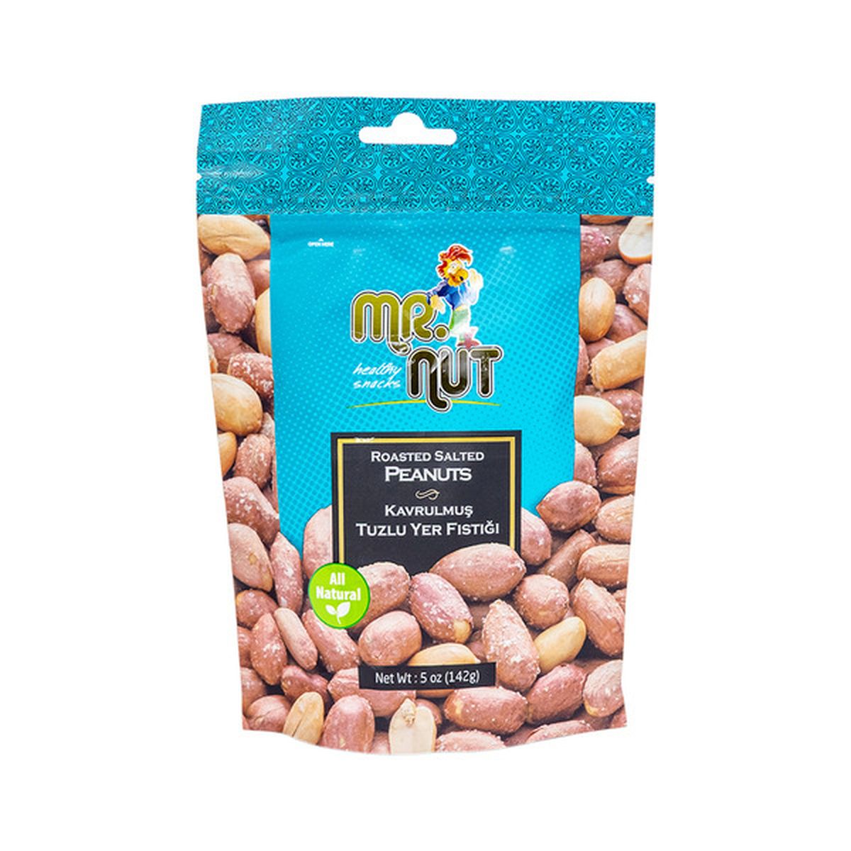 Mr Nut Roasted Salted Peanuts  Pouch 5oz