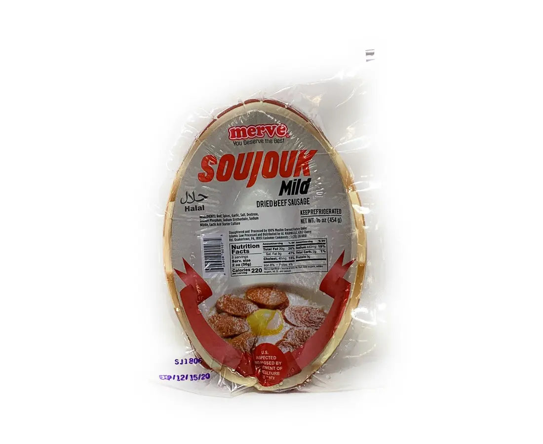 Merve Round Beef Soujouk Mild 1lb