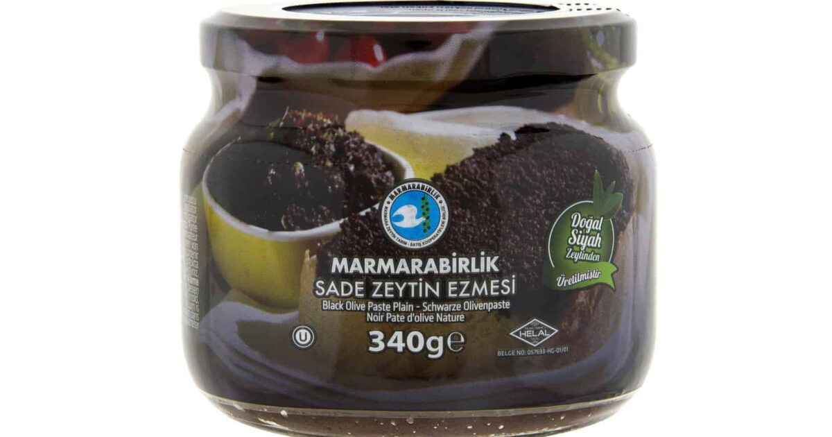 Mb Black Olive Paste In Glass Jar 12oz