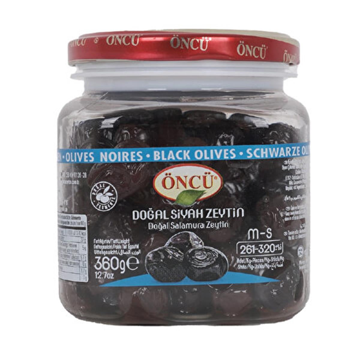 Oncu M-S Black Olives In Pet 360gr