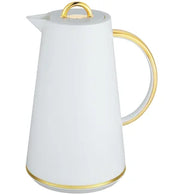 Vacuum Flask Plastic Inner Glass 1lt White