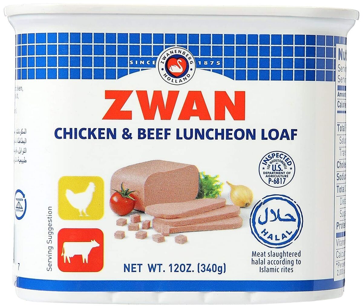 Zwan Helal Tavuk ve Dana Öğle Yemeği Konservesi 340g
