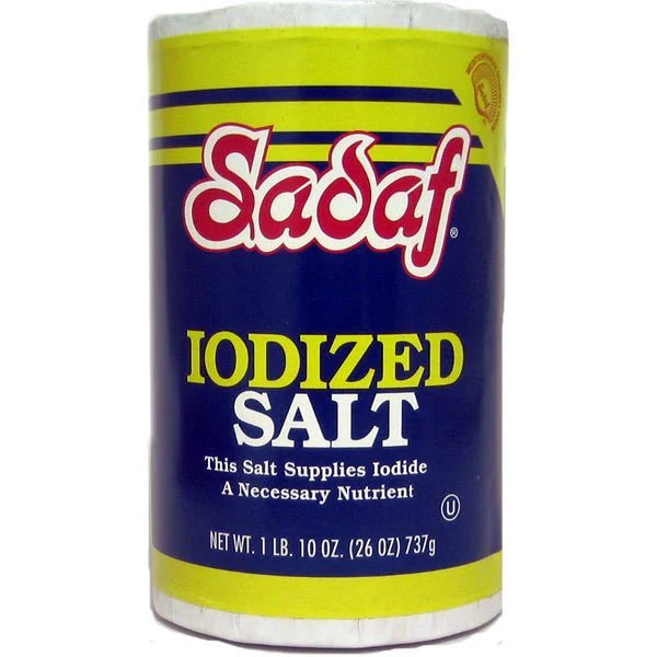 Sadaf Salt Table Iodized 26oz