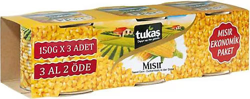 Tukas Yellow Corn 3*150gr