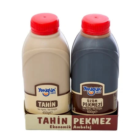 Yenigün İkili Paket Tahin & Üzüm Pekmezi (450gr & 600gr)