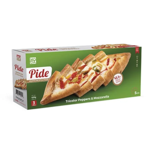 Moda Pide With Mozarella & Tricolor Pepper 135gr