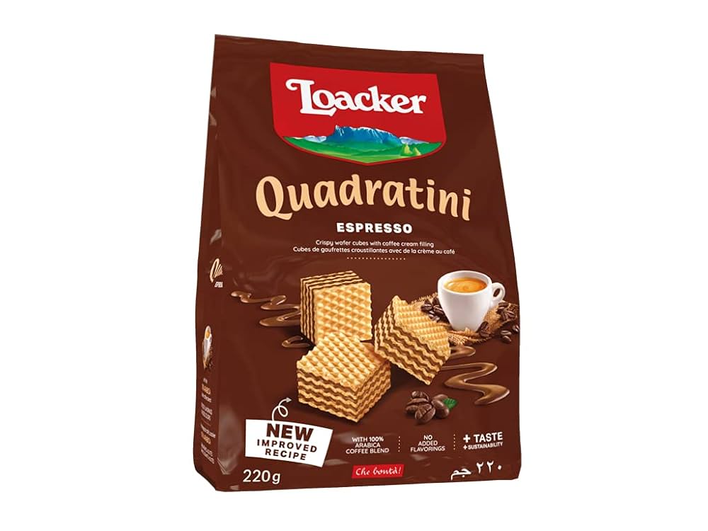 Loacker Quadratini Espresso In Plastic Pack 7.76oz