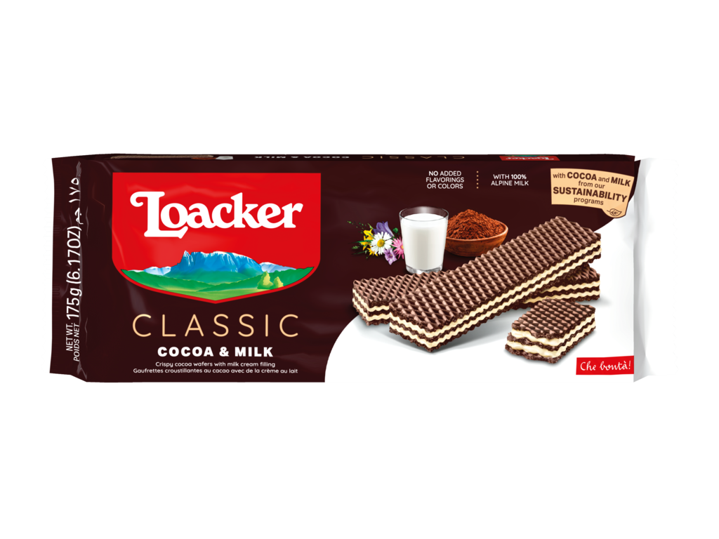 Loacker Classic Cocoa Milk In Plastic Pack 6.17oz