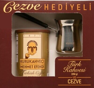 Mehmet Efendi Turkish Coffee With Free Coffee Pot In Can 8.8oz