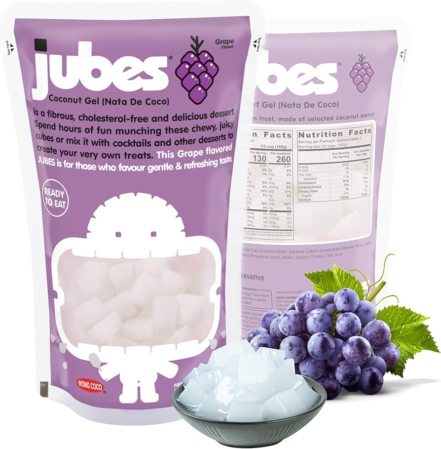 Jubes Nata De Coco Jelly Grape Flavor 12.7oz