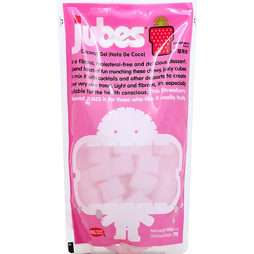 Jubes Nata De Coco Jelly Strawberry Flavor 12.7oz