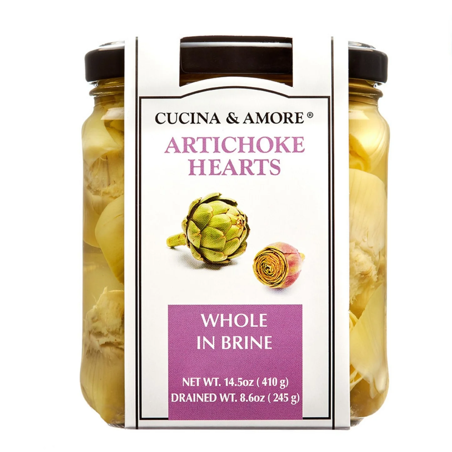 Cucina & Amore Artichoke Hearts In Brine 14.5oz